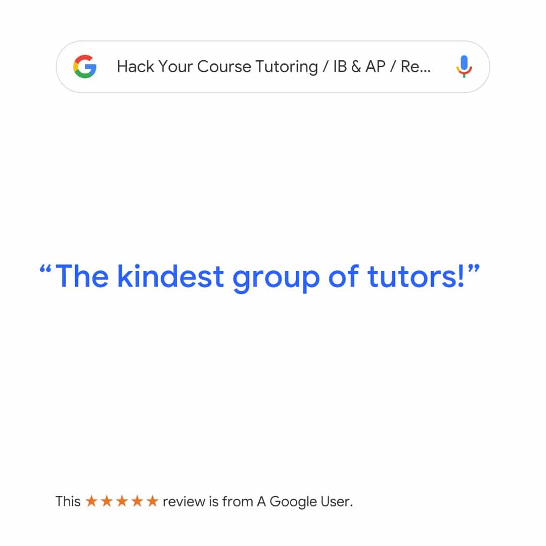 review for hack your course tutoring service for online and in-home math, chemistry and English tutoring service