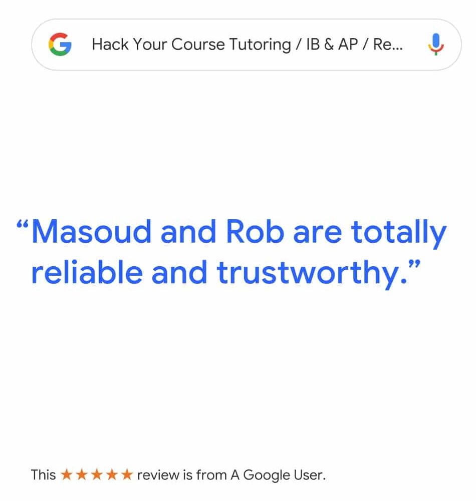 REVIEW FOR ENGLISH TUTORING IN HACK YOUR COURSE IN VANCOUVER