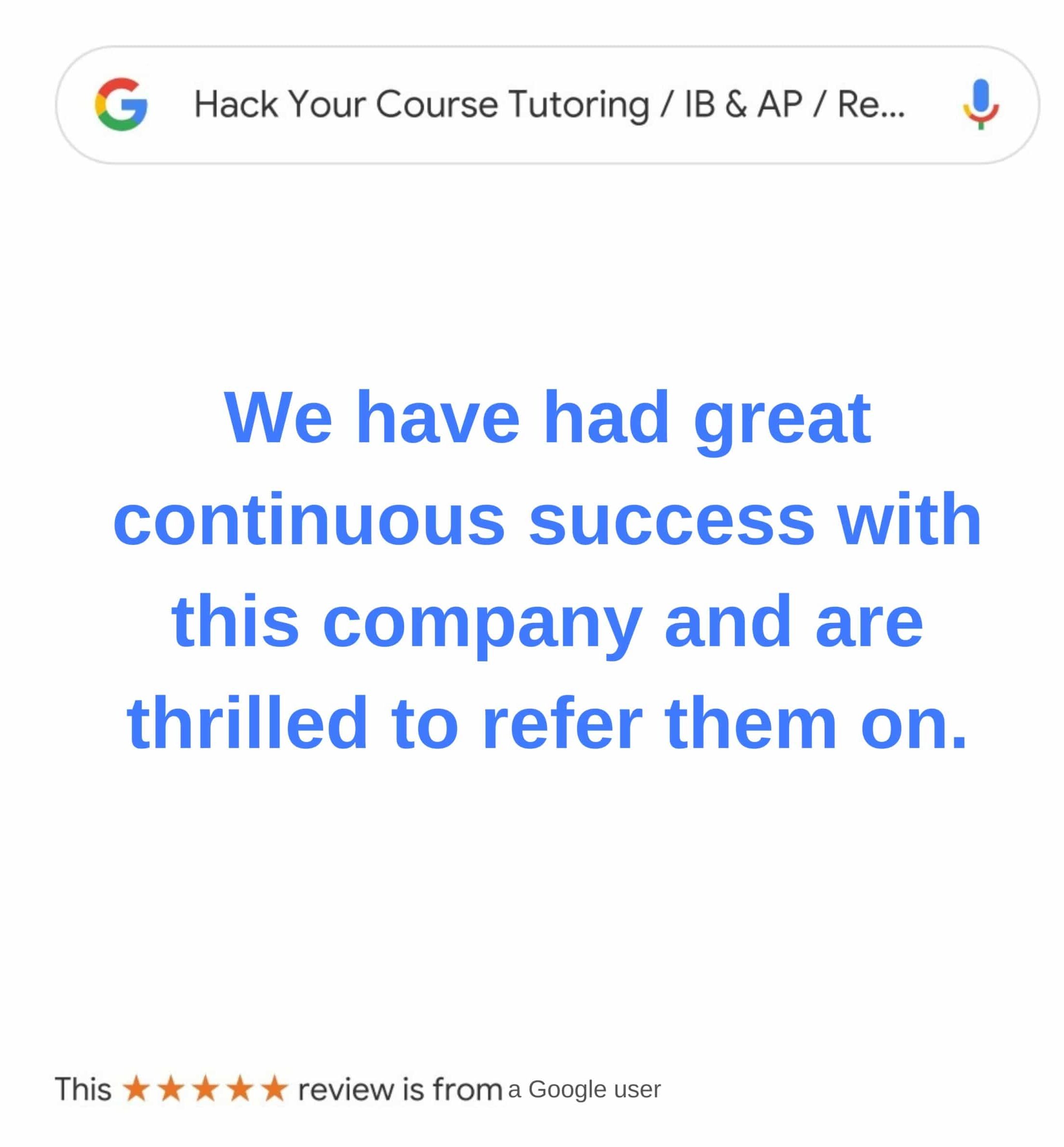 Review for Hack Your Course Tutoring Service in Canada for IB and English tutoring